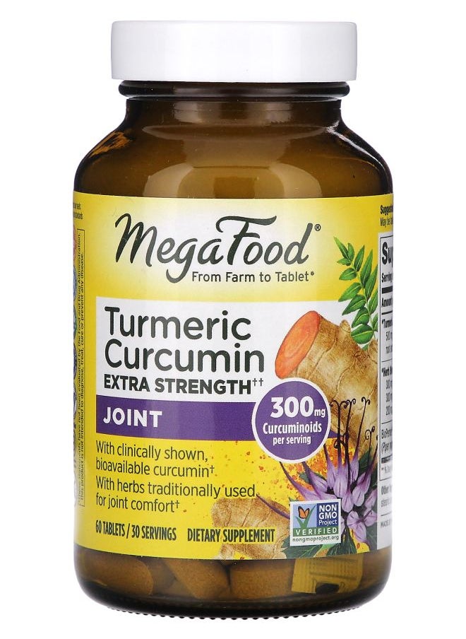 MegaFood Turmeric Curcumin Extra Strength Joint 60 Tablets 