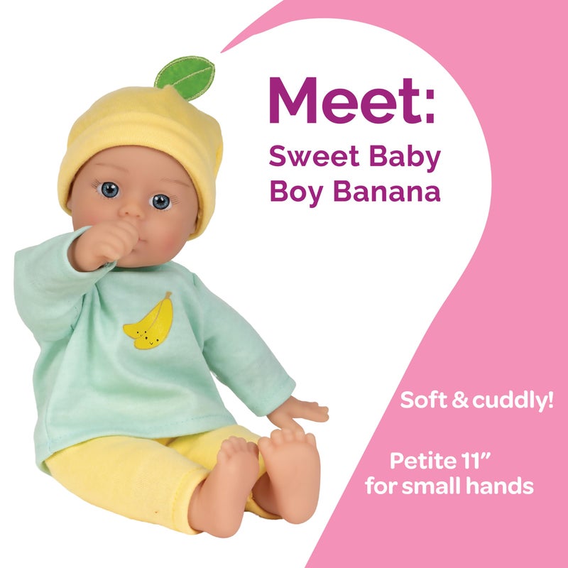Adora Sweet Baby - 11â€ Soft & Cuddly Baby Doll, Realistic Features, Gentle Scent, Machine Washable, Lightweight & Easy to Hold | Adorable Playmate (Banana) - Image 2