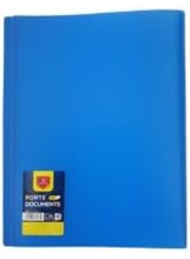 Vertex Clear Holder A4 20 Pockets - Blue