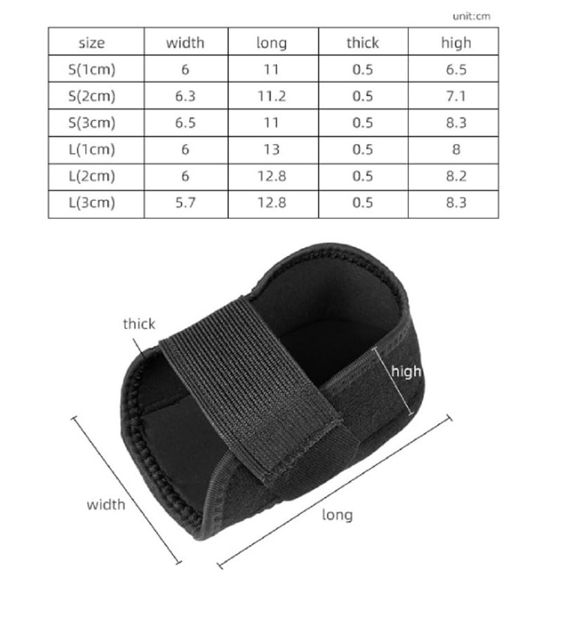 JERN Height Increasing Heel Cushion Insole with Sticky locking Straps (Small(UK3-7)- 3 cm Height) - Image 2