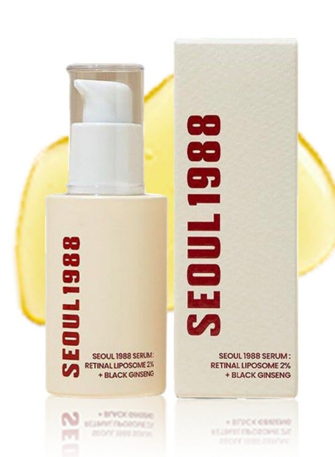 K-SECRET KSECRET SEOUL 1988 Serum : Retinal Liposome 2% + Black Ginseng, 30ml/1.01fl.oz | 58% Black Ginseng Extract with Retinal, Bakuchiol, Vitamin C & 3 Peptides for Wrinkle Care | Korean Skincare - Image 1