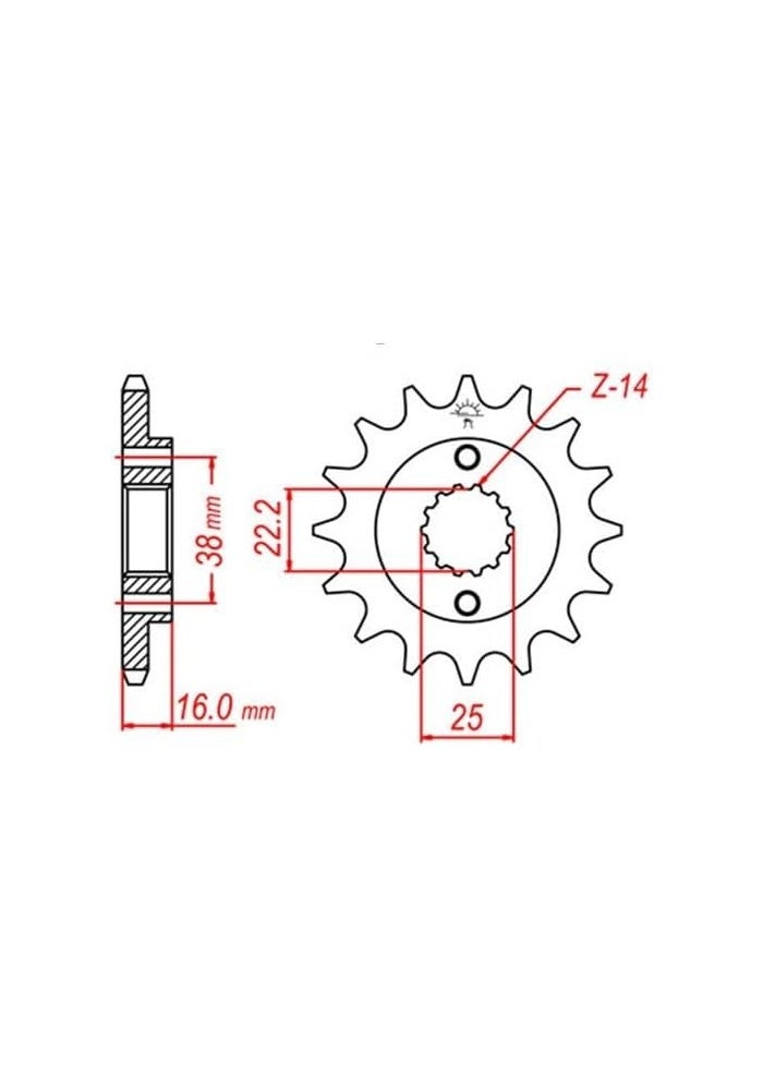 Wivplex 520 15T Motorcycle Front Sprocket for Ducati - Image 2