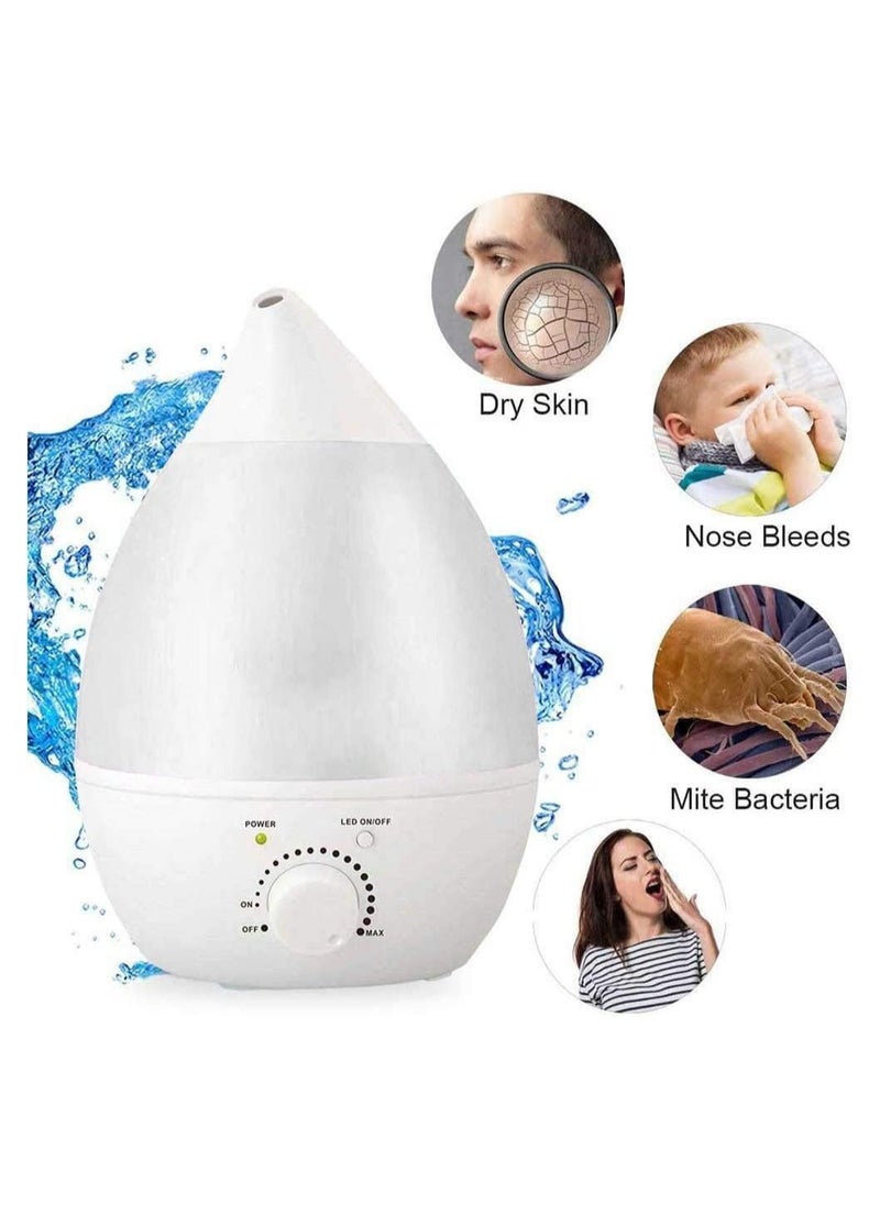 Electric ultrasonic Mist Wave Humidifier 2.4 Liter Air Purifier Air Freshener Switch LED Sleeping Light Aromatherapy Air Purifier Mist with Automatic Color changing LED warmlight