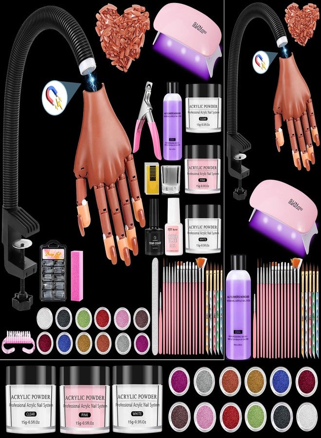 Wilfniee Magnetic Practice Hand for Acrylic Nails with Acrylic Nail Kit for Beginner - Image 1