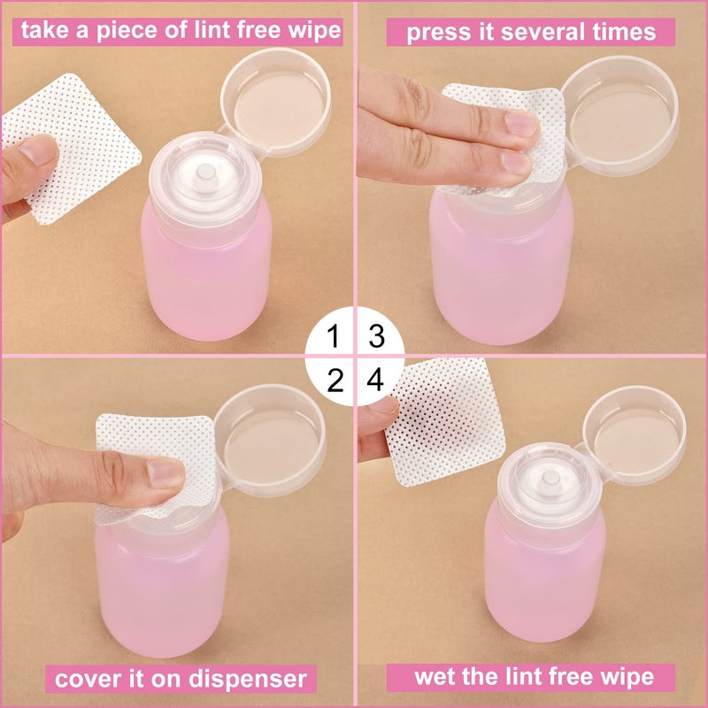 MEKK Acetone Pump Dispenser,Push Down Pump Dispenser Empty Alcohol Dispenser Push Down Nail Polish Remover Pump One-Touch Pump Bottle Dispenser for Nail Polish & Makeup Remover 2 Pack 200ML(6.8oz) - Image 3