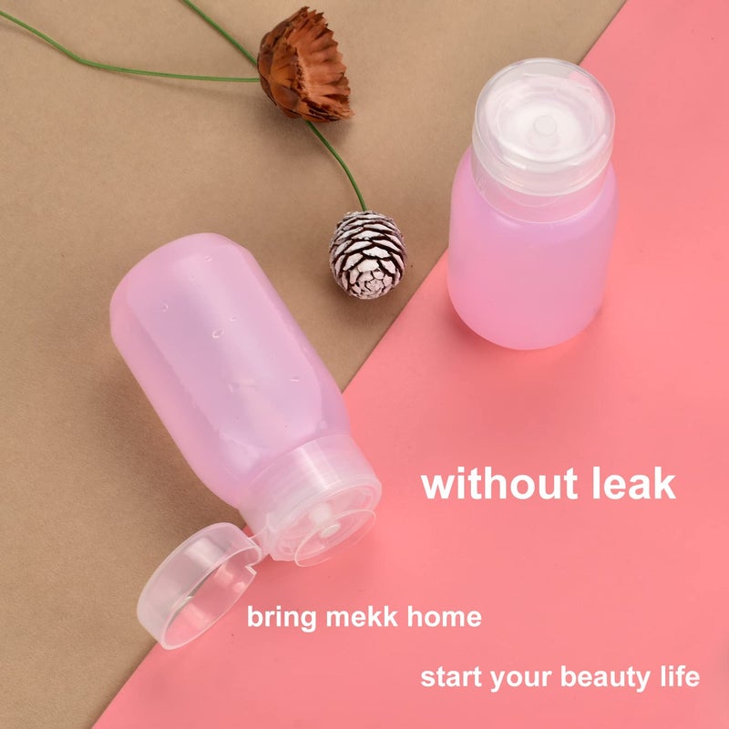 MEKK Acetone Pump Dispenser,Push Down Pump Dispenser Empty Alcohol Dispenser Push Down Nail Polish Remover Pump One-Touch Pump Bottle Dispenser for Nail Polish & Makeup Remover 2 Pack 200ML(6.8oz) - Image 5