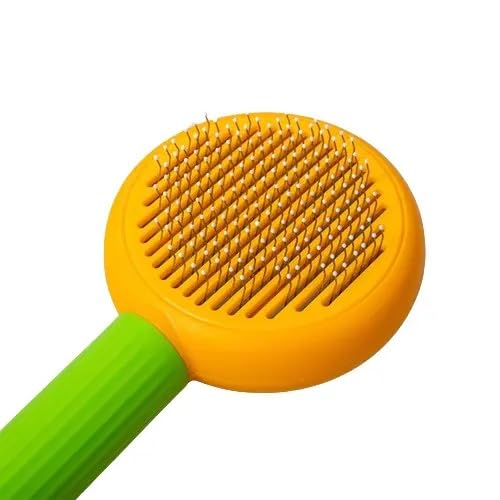 AMDROZ Cat Brush Cat Comb, Baytion Dog Brush Cat Grooming Brush for Short Long Hair Haired Cats Puppy Kitten, Self-cleaning Massage Combs to Remove Loose Undercoat, Mats.(Green) - Image 2