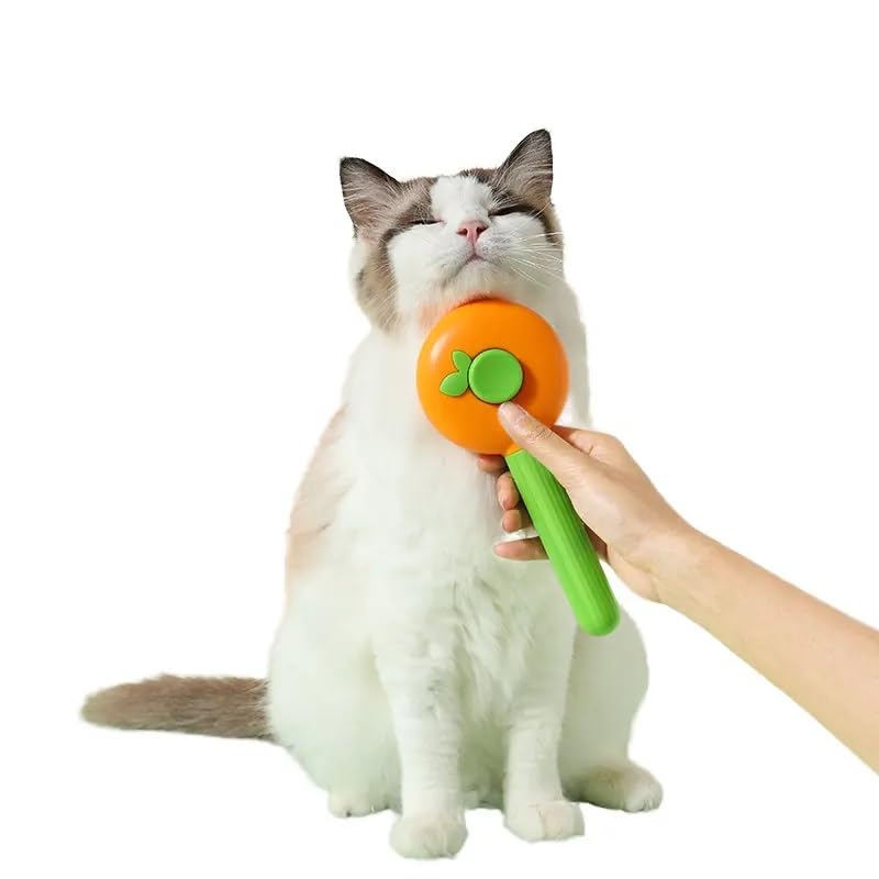 AMDROZ Cat Brush Cat Comb, Baytion Dog Brush Cat Grooming Brush for Short Long Hair Haired Cats Puppy Kitten, Self-cleaning Massage Combs to Remove Loose Undercoat, Mats.(Green) - Image 3