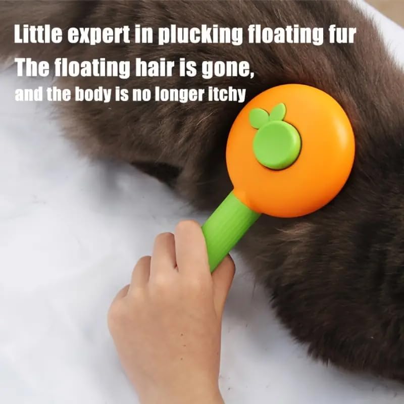 AMDROZ Cat Brush Cat Comb, Baytion Dog Brush Cat Grooming Brush for Short Long Hair Haired Cats Puppy Kitten, Self-cleaning Massage Combs to Remove Loose Undercoat, Mats.(Green) - Image 4