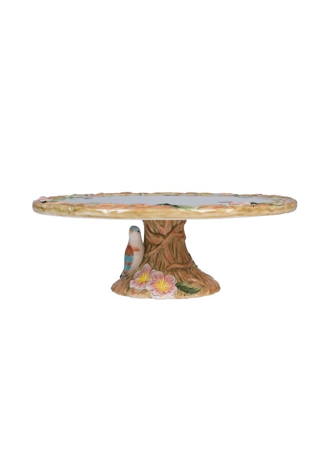 Fitz & Floyd Toulouse Footed Cakeplate Serve Platter, 11.25 Inch, Blue - Image 5