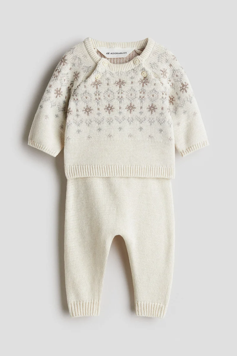 H&M 2-piece fine-knit cotton set