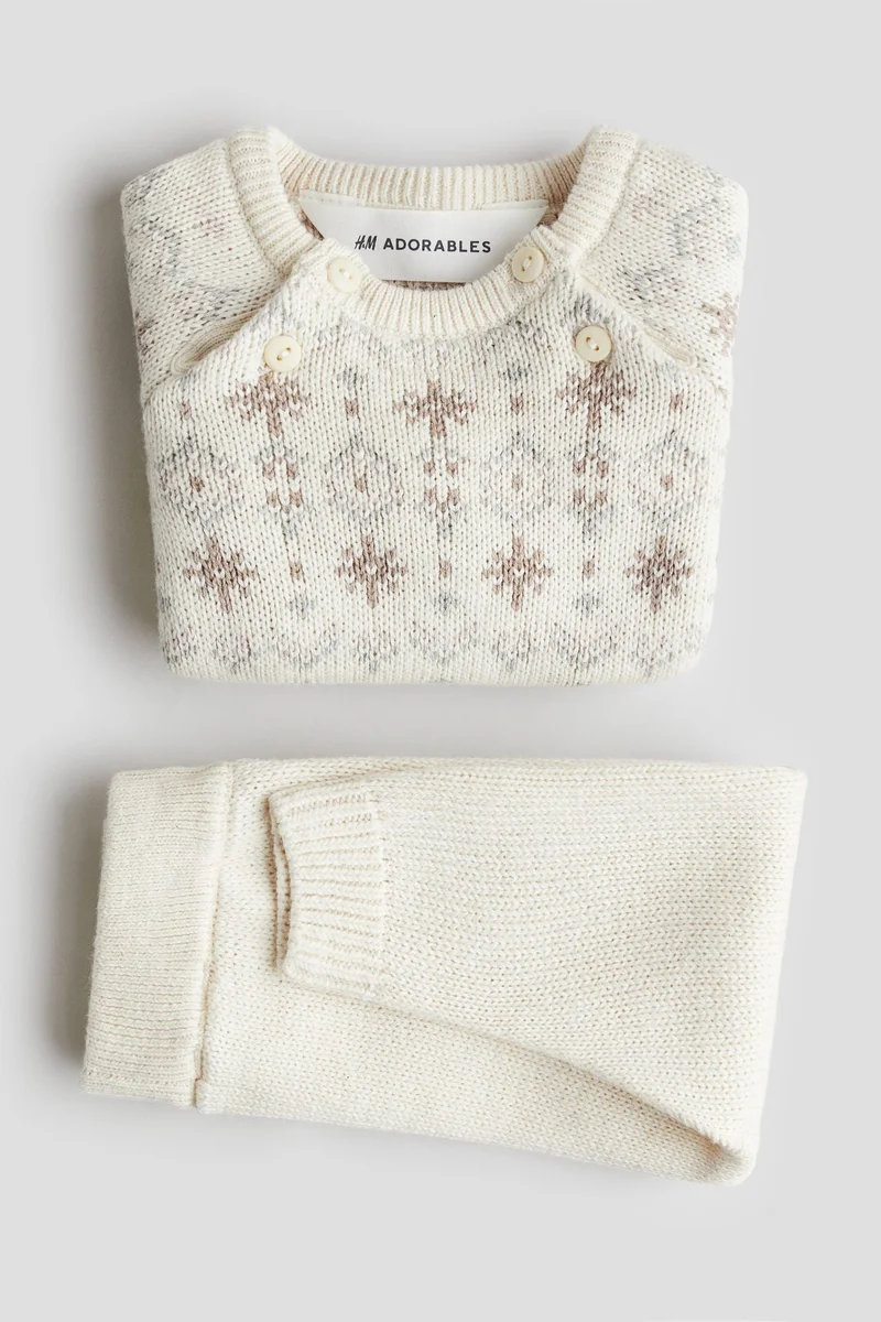 H&M 2-piece fine-knit cotton set
