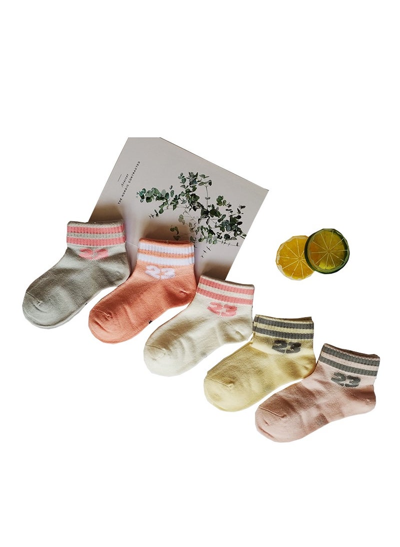WiNi BEE 5 Pairs/Set 1-4Y/4-8Y Toddler Boys Cotton Socks for Children Summer Thin Mesh Breathable socks for Girls Baby Newborn Kids  - Image 1