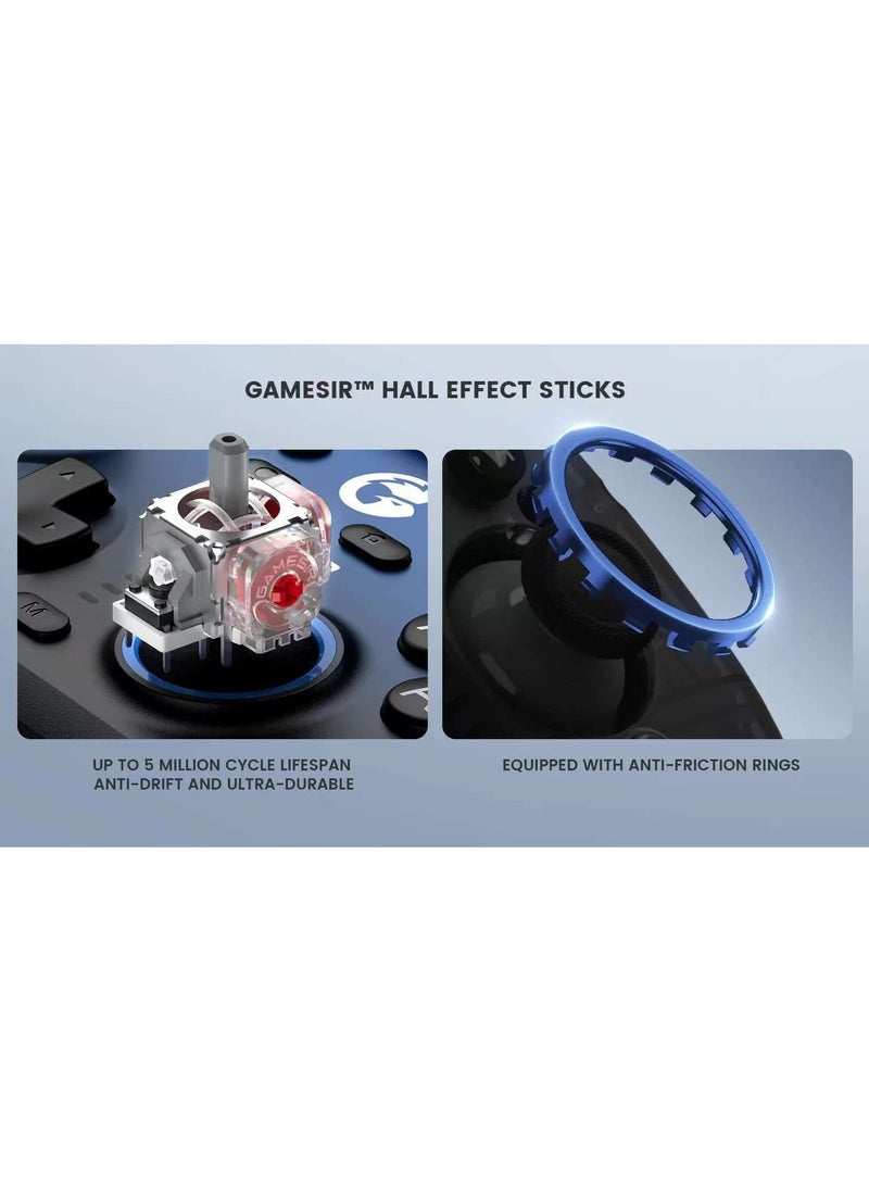 General - Classic Gamepad Gamesir Super Nova Bluetooth Multiplatform Game Controller compatible with PC, Steam, Switch, iOS, Android Hall Stick Hall Effect Triggers RGB Lighting Vibertion. Programmable 1000Hz Polling Rate 6 Axis Gyro One-Press Wake Up Charging Dock - Image 1