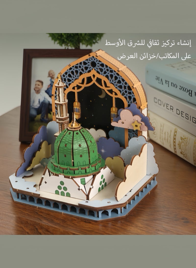 جالادون مجموعة بناء مسجد | مجموعة نماذج المسجد النبوي الشريف | لعبة إسلامية للمدينة المنورة للأطفال والكبار | لعبة أحجية القبة الخضراء | مجموعة تعليمية لبناء المسجد | هدية رمضان والعيد - Image 3