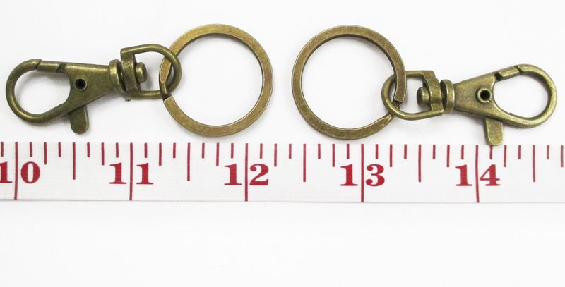 One For All ALL in ONE Lobster Clasps Claw Swivel Trigger Clips Snap Hooks Bag Key Ring Hook Charms Findings (10pcs Antique Bronze) - Image 2
