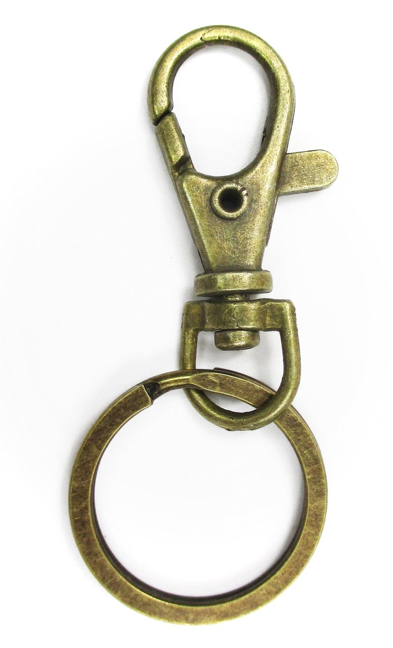 One For All ALL in ONE Lobster Clasps Claw Swivel Trigger Clips Snap Hooks Bag Key Ring Hook Charms Findings (10pcs Antique Bronze) - Image 3