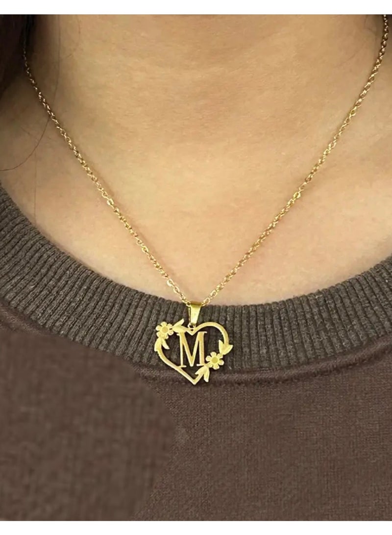 إيكوال سلسال نسائي مصنوع من الاستانلس ستيل مطلي باللون الذهبي - Image 1