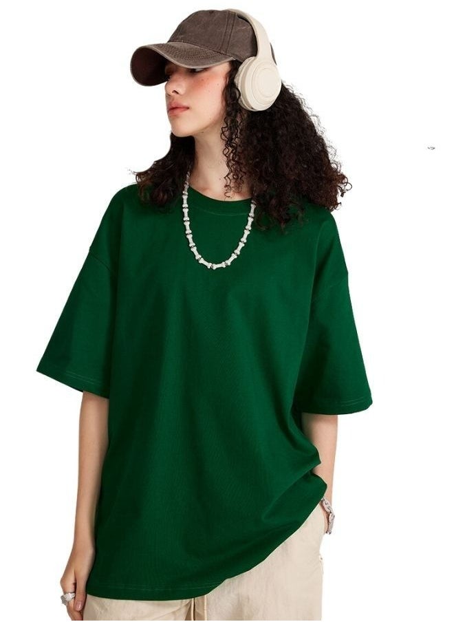 Mei Stylish - Unisex Casual Breathable Loose Shoulder Oversize Baggy Crew Neck T-shirt - Image 1