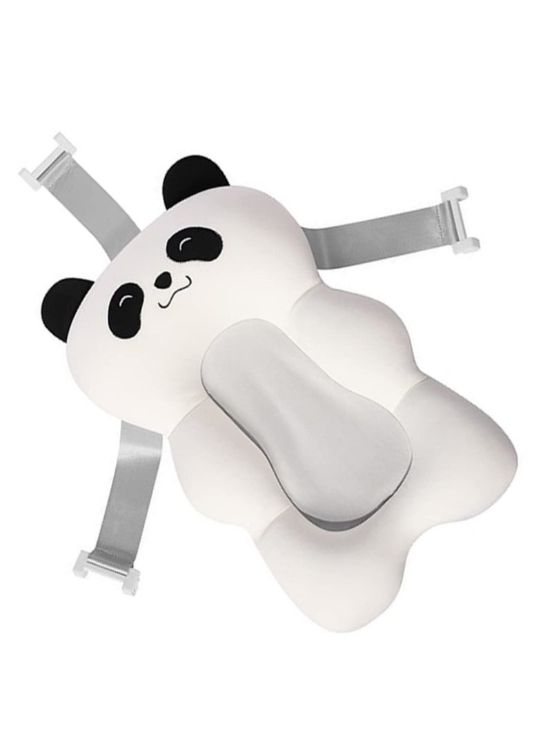 Adjustable Baby Sling Pillow and Bathtub Panda Mat - Thickened Mesh Support Cushion for Newborns and Toddlers, Non-Slip Bathing Seat for Safe and Comfortable Bath Time. - Image 1
