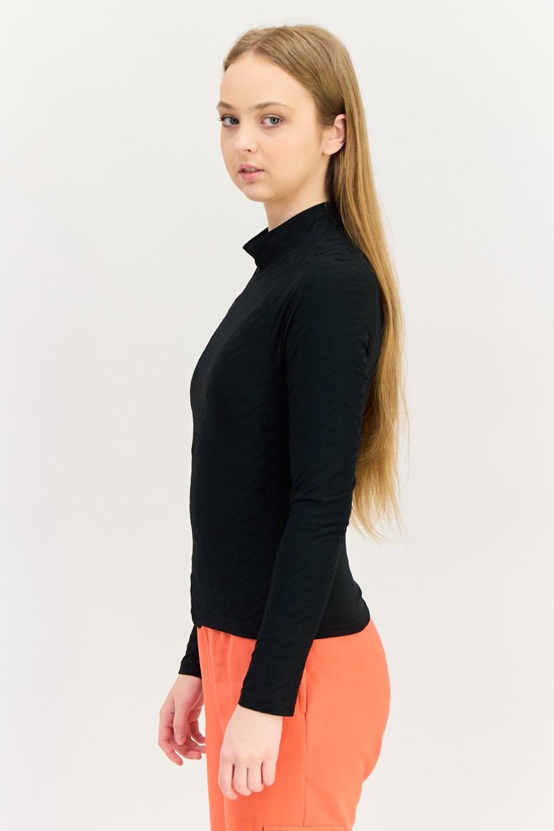 Nike Women Sportswear Fit Long Sleeve Outdoor Top, Black - Image 2