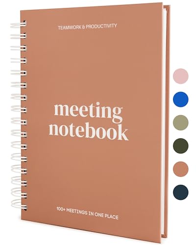 Lamare Meeting Notebook for Work Organization – Perfect Work Notebook for Note Taking & Meeting Planner for Productivity - Image 1