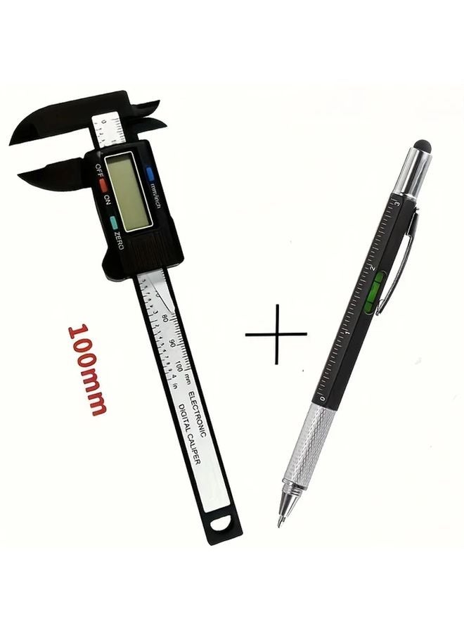GOXAWEE 0 100 ملم فرجار رقمي، أداة قياس إلكترونية بلاستيكية للمجوهرات - Image 1