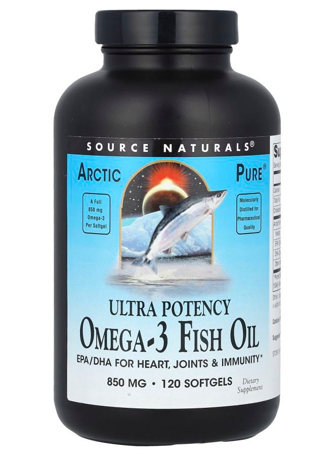 Arctic Pure® Ultra Potency Omega3 Fish Oil 850 mg 120 Softgels