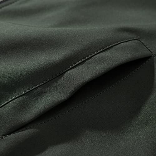 URBANFIND Men's Slim Fit Lightweight Sportswear Jacket Casual Bomber Jacket US XL Army Green - Image 5