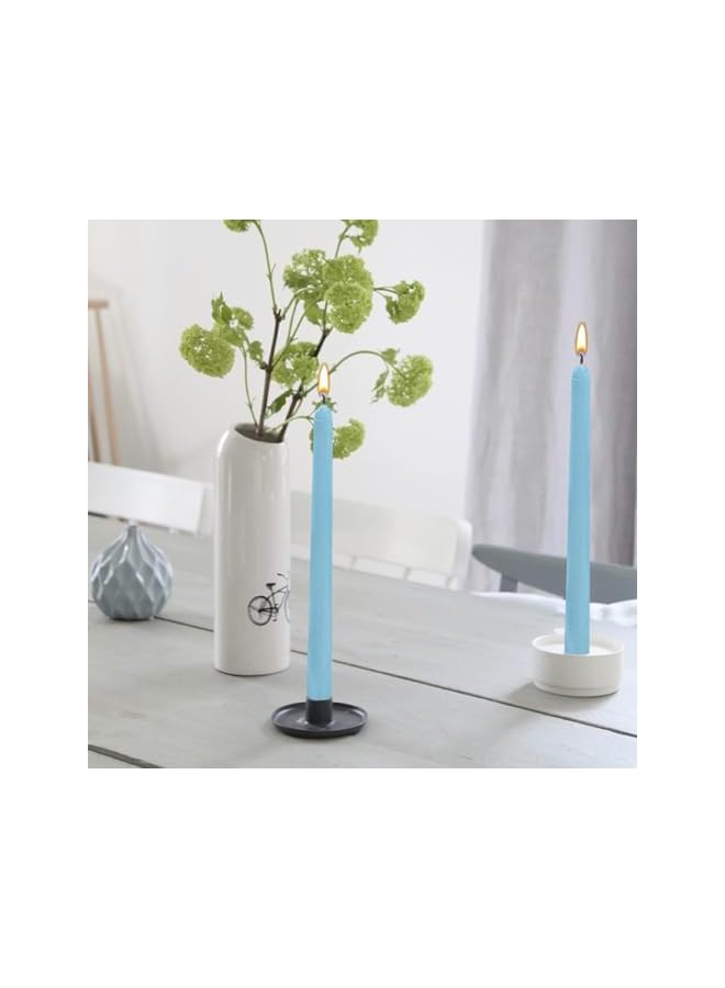 Green Tiger 25cm Taper Candles, Halloween Cone Candle No Odor, Unscented and Dripless Taper Candles, Tall Longing Burning Candles for Decorations, Dinner, Party, Wedding(Set of 12, Blue) - Image 3