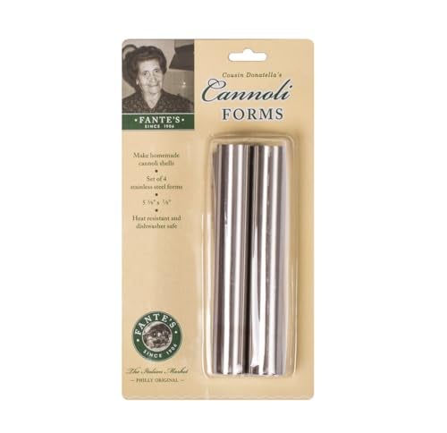 Fante's Fantes Cannoli Maker Forms, Stainless Steel, Set of 4, The Italian Market Original since 1906 - Image 2
