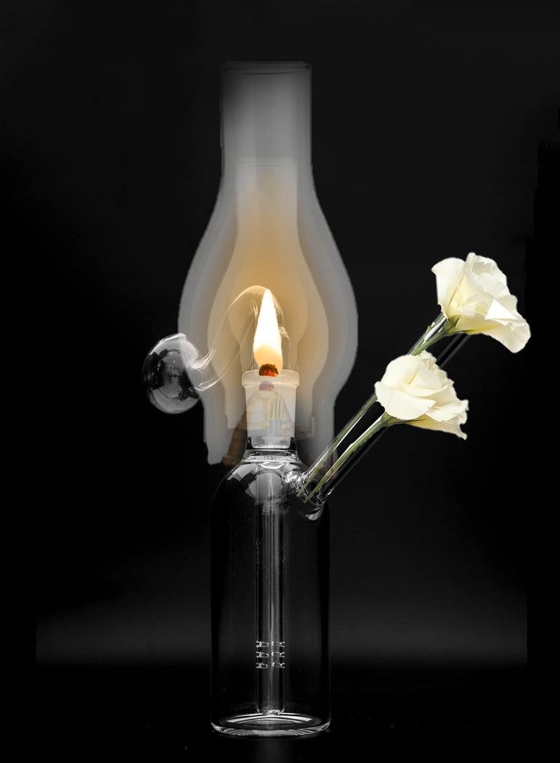 Mini Glass Home Decorative Heat Resistant Oil Lamp Vase 