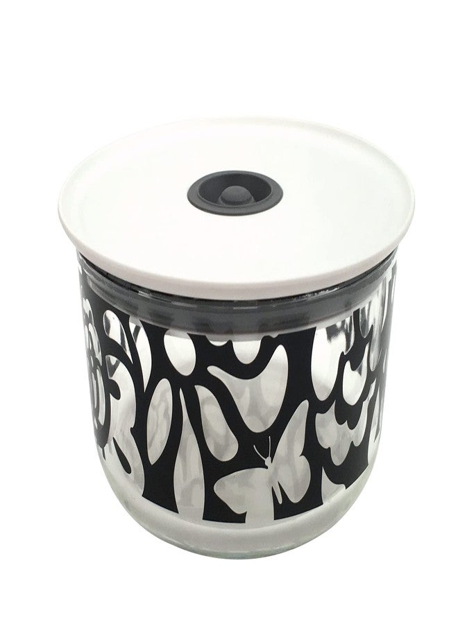 French Bull 27oz Glass Food Storage Container with Airtight Lid & Gift Box - Palais Black & White - Borosilicate Glass, Leakproof, Microwave Freezer Dishwasher Safe, Oven Safe - Image 1