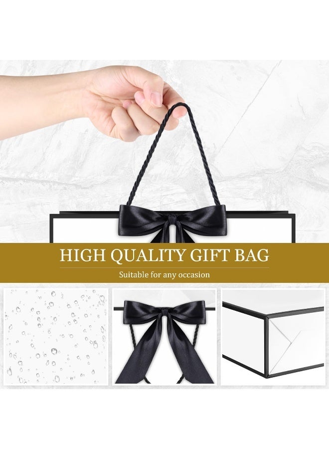 حقيبة هدايا كبيرة مع ورق مناديل وبطاقات تهنئة، حقائب هدايا ورقية بمقابض، لحفلات الزفاف وأعياد الميلاد وحفلات استقبال المولود وحفلات وصيفات العروس - Image 4