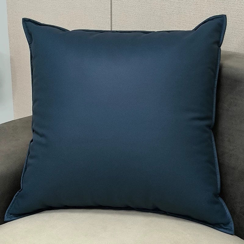 2025 new technology fabric pillow leather texture large cushion removable washable living room sofa pillow pillowcase without core - Image 2