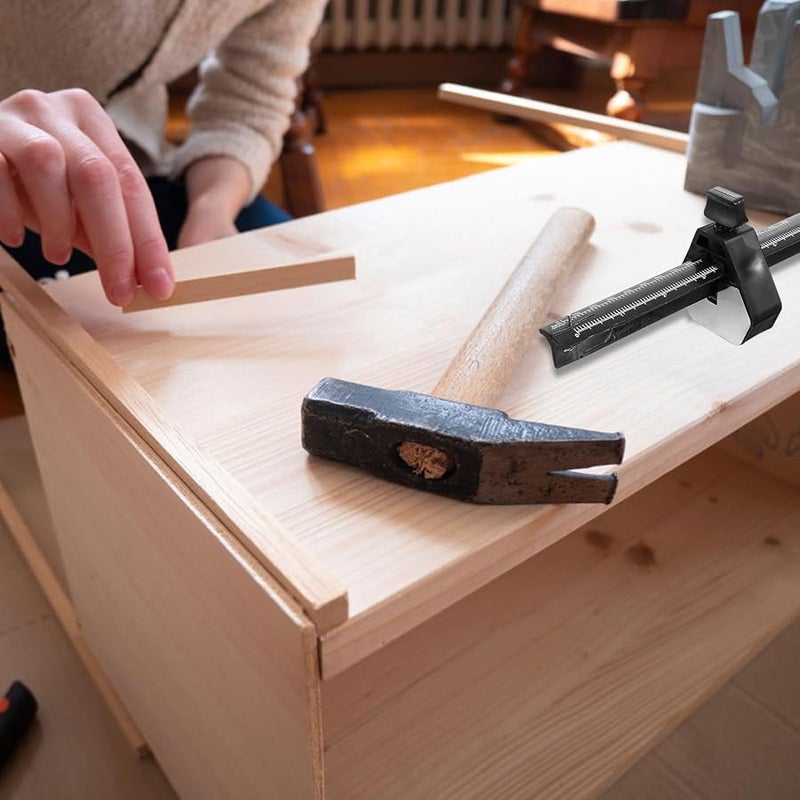 Adjustable Carpentry Marking Gauge with Hardened Steel Spur for Woodworking Mortise Layout - Image 4