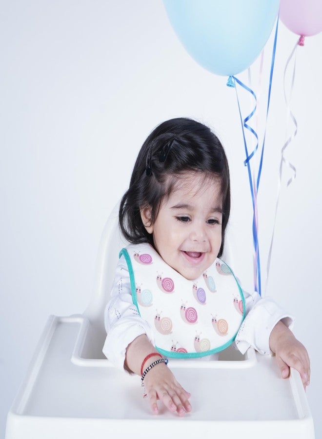 Happy Matty مجموعة مرايل رضاعة الأطفال من هابي ماتي، سريعة الجفاف وقابلة للغسل، 3 قطع، متعددة الألوان، من 0 إلى 3 سنوات، بنقاط البولكا، قطة، أناناس، حجم كبير (28 سم × 20 سم). - Image 2