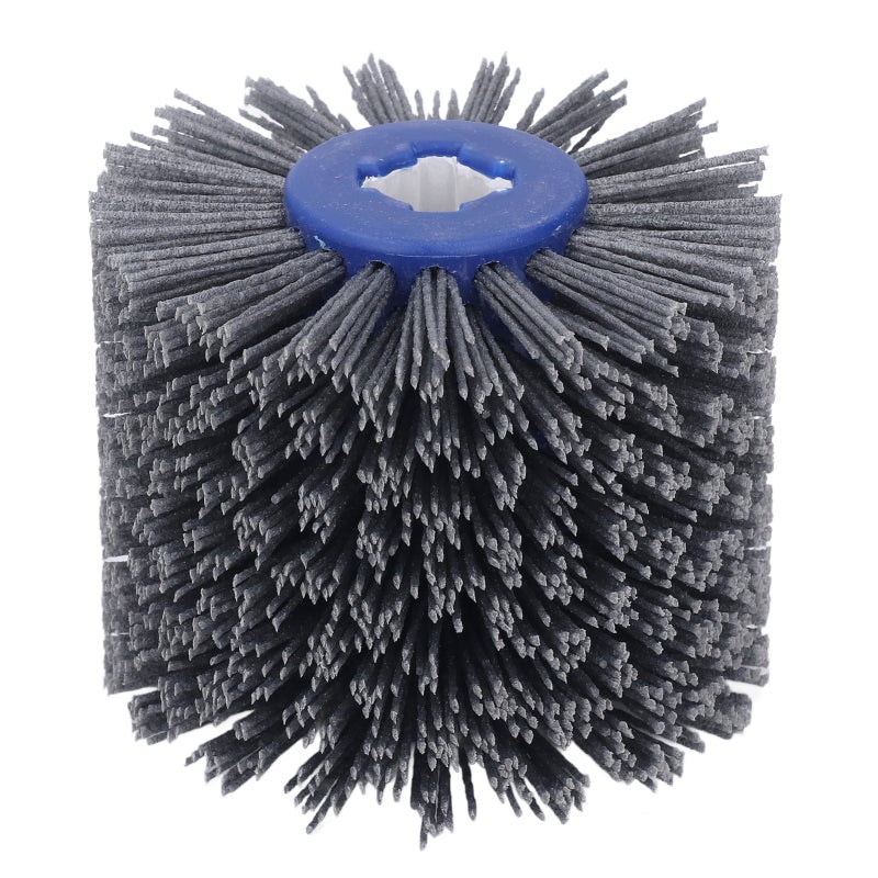 Wire Drawing Wheel 120x100mm 80 Grit Multifunctional Burnishing Tool - Rugged High Efficiency Abrasive Wire Wheel Attachment for Workshop Metal Woodworking Projects - Image 3