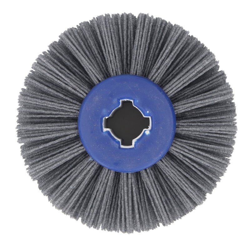 Wire Drawing Wheel 120x100mm 80 Grit Multifunctional Burnishing Tool - Rugged High Efficiency Abrasive Wire Wheel Attachment for Workshop Metal Woodworking Projects - Image 2