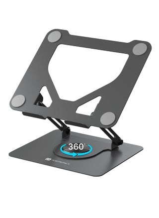 MyBuddy K11 Metal Laptop Stand 360 Degree Rotation Adjustable Height and Angle Foldable Design Good Airflow Carbon Steel Frame Max Weight 10kg for Laptops MacBook Black - pzsku/Z10F6C997F94C871481CFZ/45/1741417189/78fb3727-665c-4993-9aa1-911fd336a99c