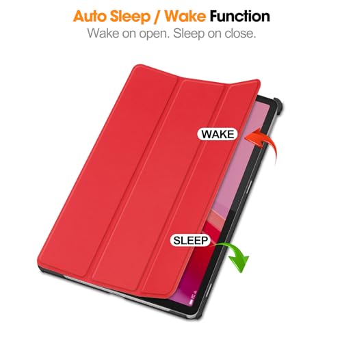 Gylint Case for Lenovo Tab M11/Tab K11 LTE 11" 2024 TB-330FU/TB-330XU, Folding Folio Ultra-Thin Smart PU Leather Stand Case Cover for Lenovo Tab M11 / K11 LTE/Xiaoxin Pad 2024 TB331FC Red - Image 2