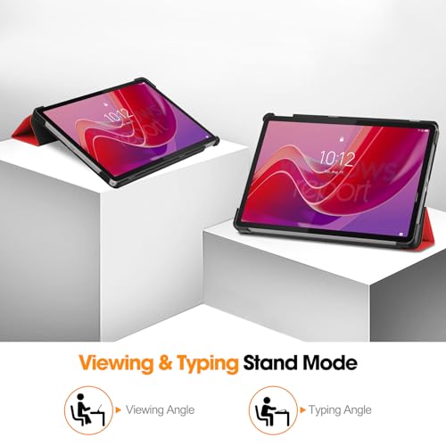 Gylint Case for Lenovo Tab M11/Tab K11 LTE 11" 2024 TB-330FU/TB-330XU, Folding Folio Ultra-Thin Smart PU Leather Stand Case Cover for Lenovo Tab M11 / K11 LTE/Xiaoxin Pad 2024 TB331FC Red - Image 3