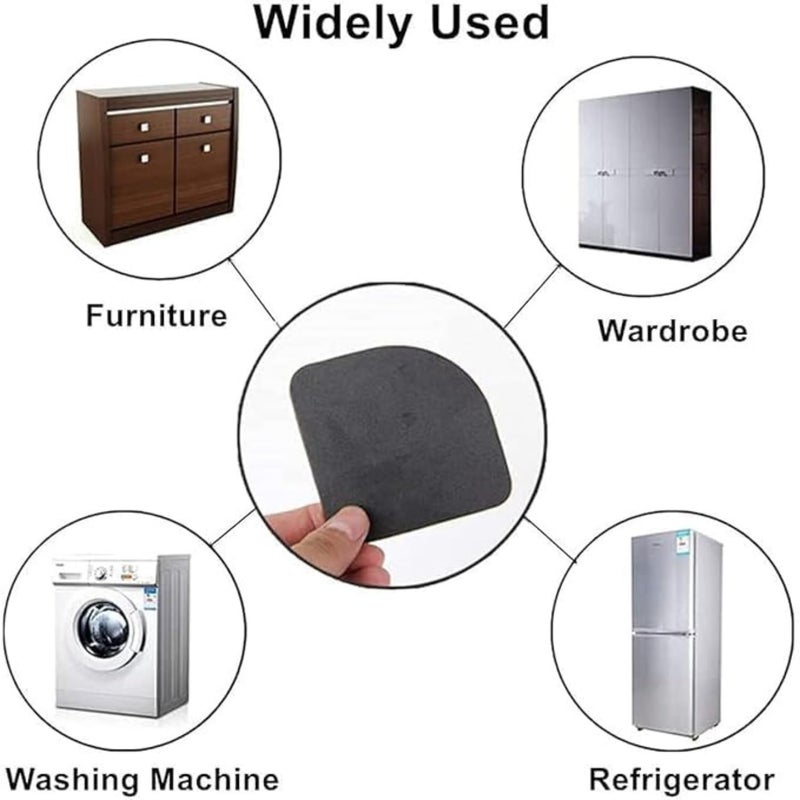 HomeAra Washing Machine AntiVibration PadRefrigerator Dryer Treadmill Compressor Furniture AntiVibration MatShock Absorbing Washer PadsUniversal Rubber Silent AntiSlip Pad Pack of 8 - Image 5