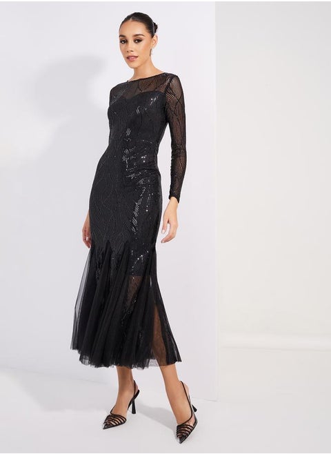 Sequin Trumpet Dress