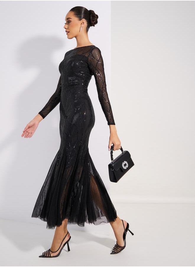 Sequin Trumpet Dress