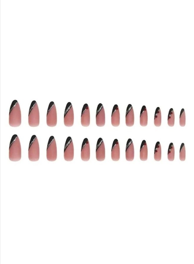 ZOONA 24PCS Everlasting French Nails Artificial Nails Art Set| Lightweight & Long Lasting| Easy To Use| Quick Fix For Festivals & Special Occasions - Image 4