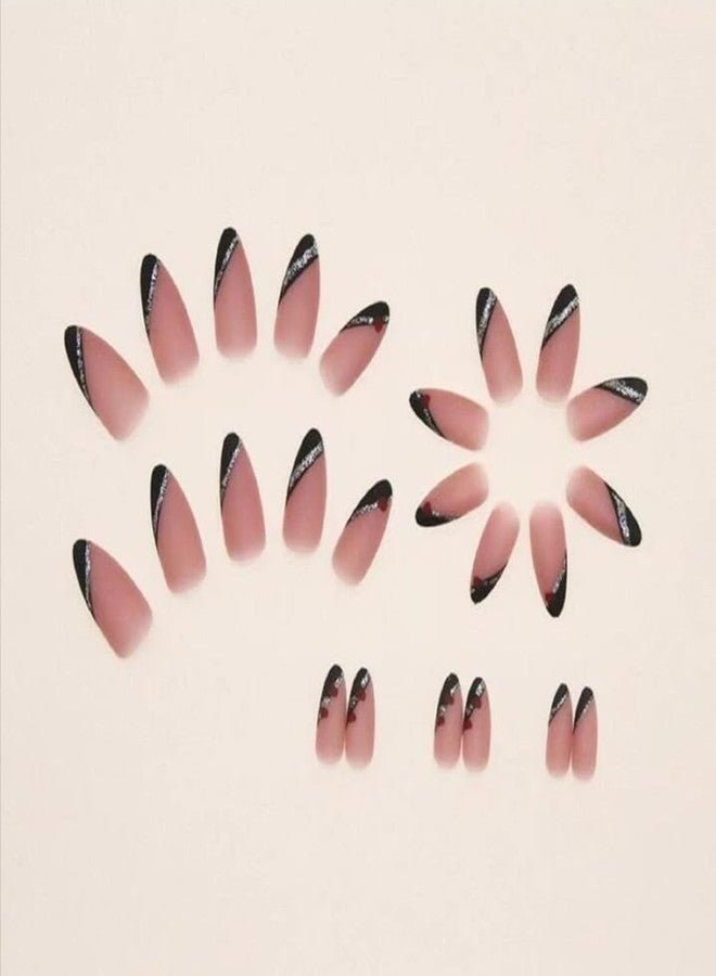 ZOONA 24PCS Everlasting French Nails Artificial Nails Art Set| Lightweight & Long Lasting| Easy To Use| Quick Fix For Festivals & Special Occasions - Image 3