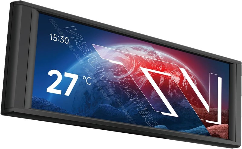 Trofeo Vision LCD Black Edition Case Sub-Display Features a 6.86-inch Full-Color LCD Display (1280x480 Resolution) with a Magnetic Panel Screen, Supporting DIY Dynamic/Static Images - Image 1