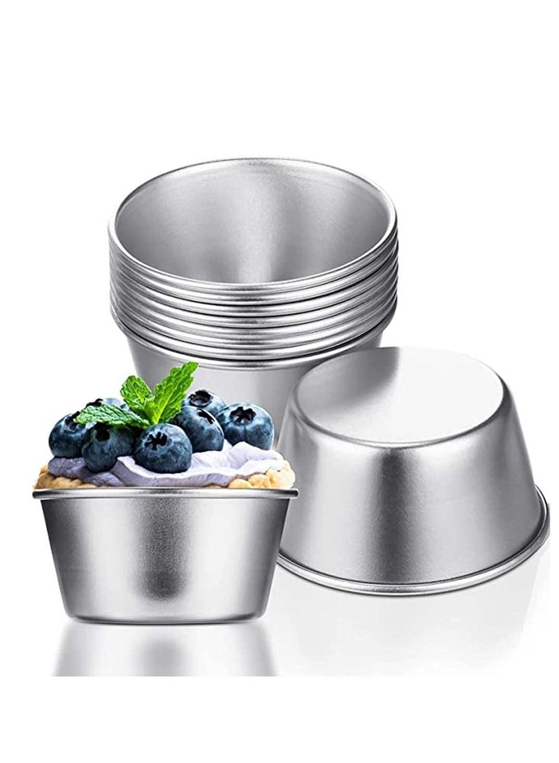 Y&D 10Pcs Pudding Cake Biscuit Mo ld Mini Chocolate Melting Pot Aluminum Cup Round Heat Resistant Non-Stick Egg T Popover Baking Pan  - Image 1