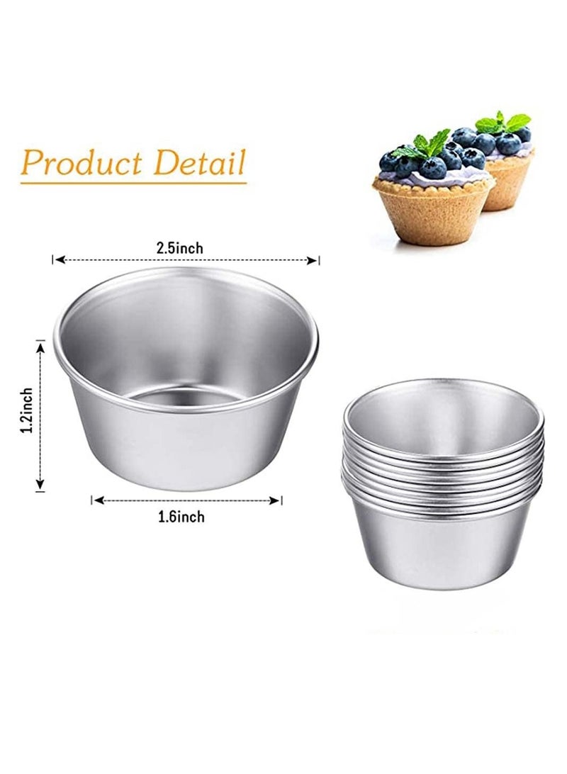 Y&D 10Pcs Pudding Cake Biscuit Mo ld Mini Chocolate Melting Pot Aluminum Cup Round Heat Resistant Non-Stick Egg T Popover Baking Pan  - Image 2